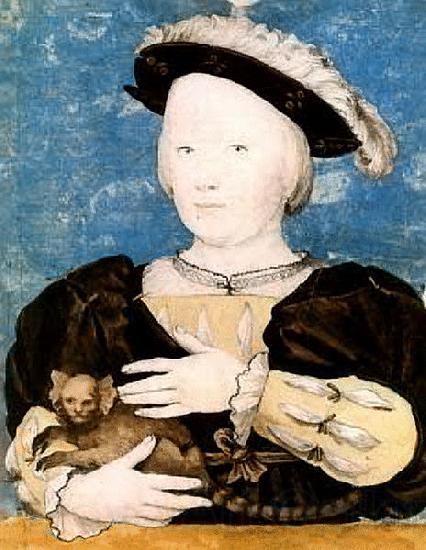 HOLBEIN, Hans the Younger Boy with marmoset France oil painting art
